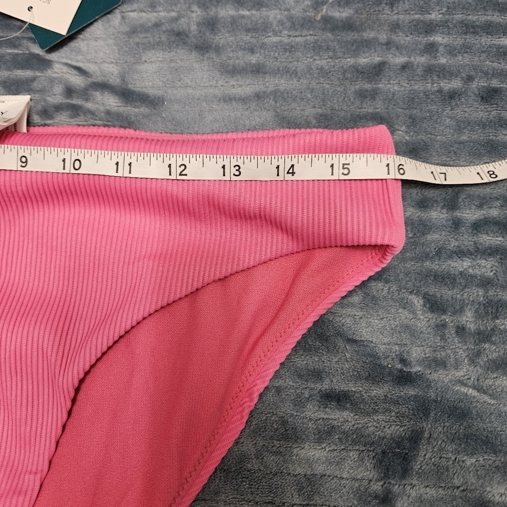 NWT! Roxy Ribbed Pink Cheeky Bikini Bottoms! - Picture 4 of 5